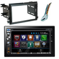 Enrock Dual  Double- 6.2" Touchscreen     Bluetooth Stereo Car Audio Receiver, Scosche  Dash Install Kit, with  Radio Wire Harness, Fits 2004-Up Select Ford