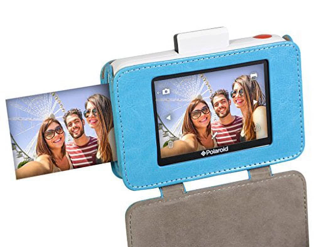 Polaroid Leatherette Case Snap Touch Instant Print Digital Camera – Custom Design for Snug Fit (Blue)