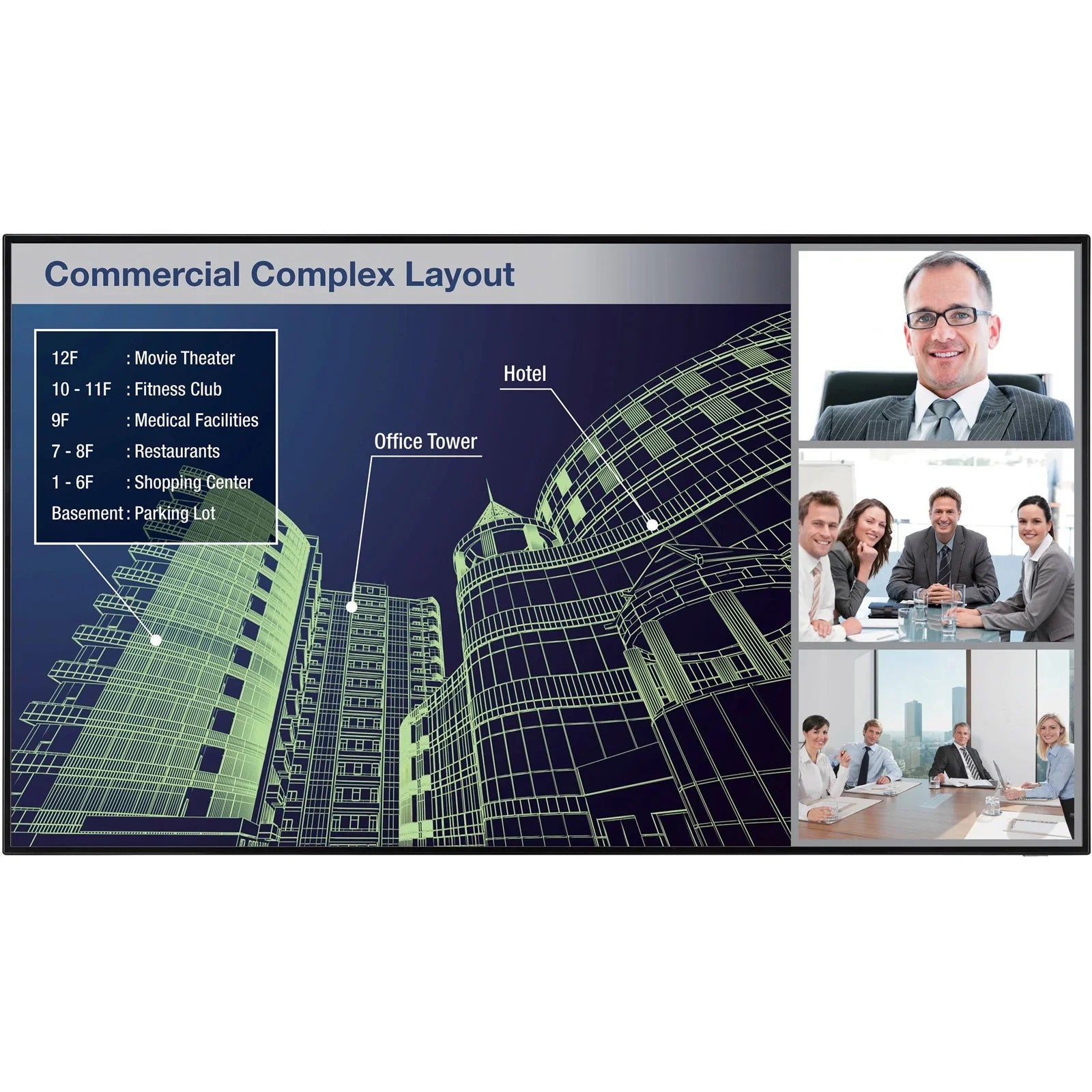 Sharp 42.5" 4K Digital  Signage Display -, Open Box