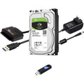 Fantom Drives  6TB Hard Drive Upgrade Kit with Seagate Barracuda  (3.5"), Fantom Drives  3. 0 to  Cable Converter, 12V Power Supply, and Fantom Drives Cloning Software Inside