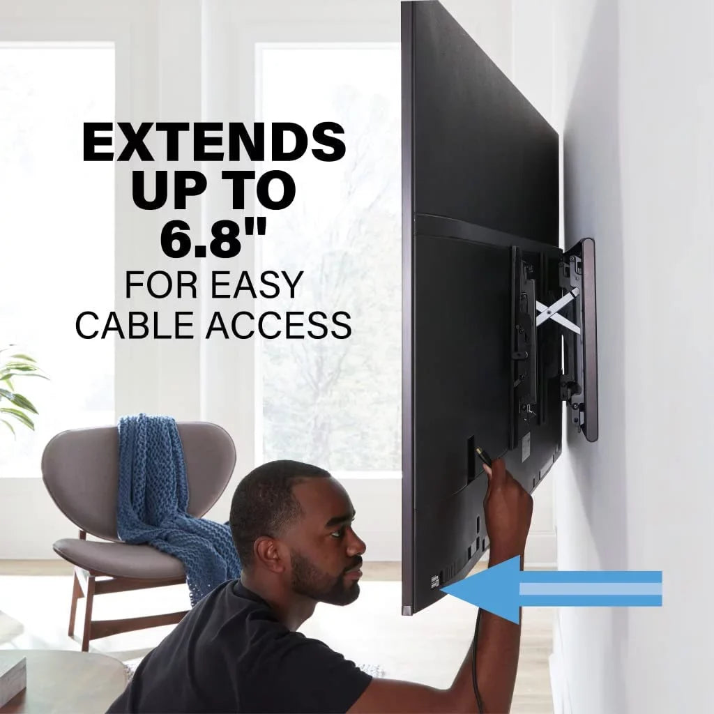 Sony  43-inch 4K   with  Features Smart  with Sanus - 42-90" Advanced Tilt 4D  Wall Mount (2022)