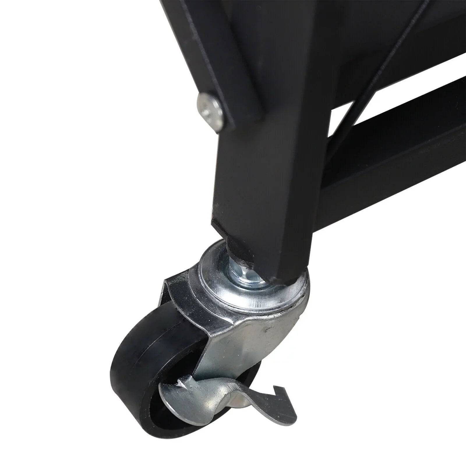 Miumaeov 3-Tier Kitchen Foldable Metal Rolling Trolley Cart Movable Utility Rack Storage Shelves Holder with Wheel (Black)