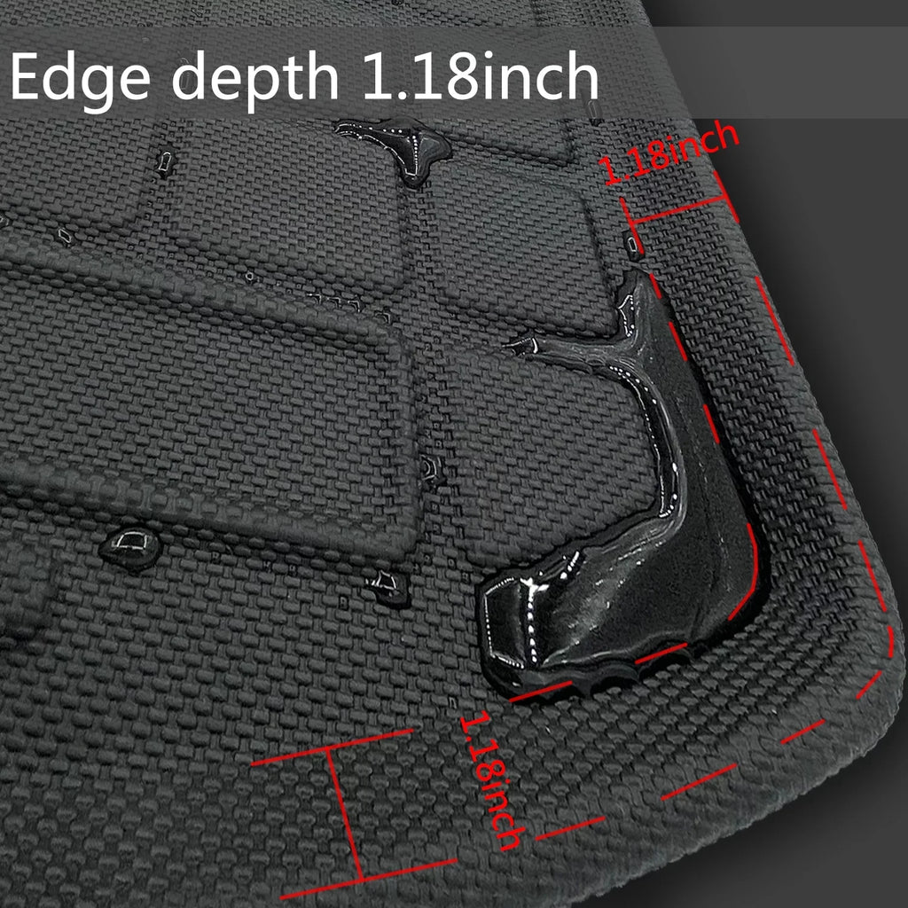 Tesla Model  Storage Mat and Cargo Liners, Tesla Model  Accessories, All Weather Trunk Mat, Waterproof Rear Cargo Mat Custom Fit for Tesla, Heavy Duty Floor Mats