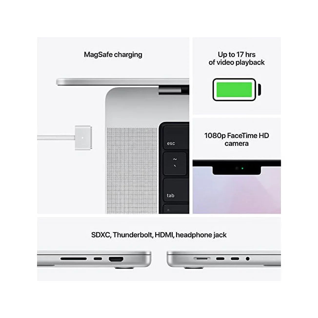 Restored Apple MacBook Pro (14-inch, Apple  Pro chip with 8 core  and 14 core , 16GB , 512GB ) - Silver (Refurbished)