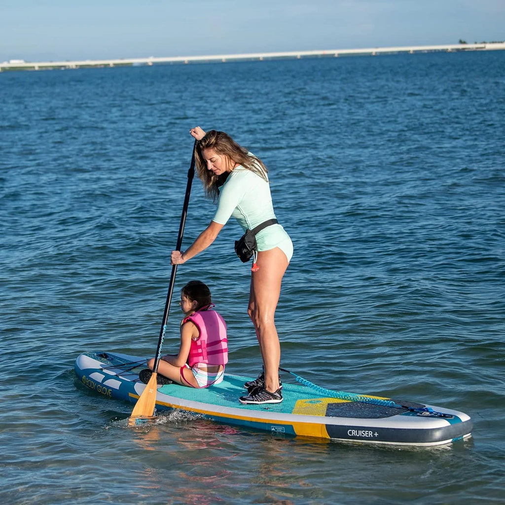 Body Glove Cruiser Inflatable Stand Up Paddle Board Package, White/Blue