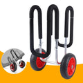 Portable Surfboard Beach Carrier Cart, Double  Airless Cart Beach Trailer, Aviation Aluminum Solid  Wheel Stand-Up Paddle Board Veneer Cart