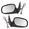 Brock Replacement Driver and Passenger Performance Upgrade Power Side View Mirrors with Chrome Compatible with 98-08 Crown Victoria Grand Marquis 6W7Z17683AA 6W7Z17682AA