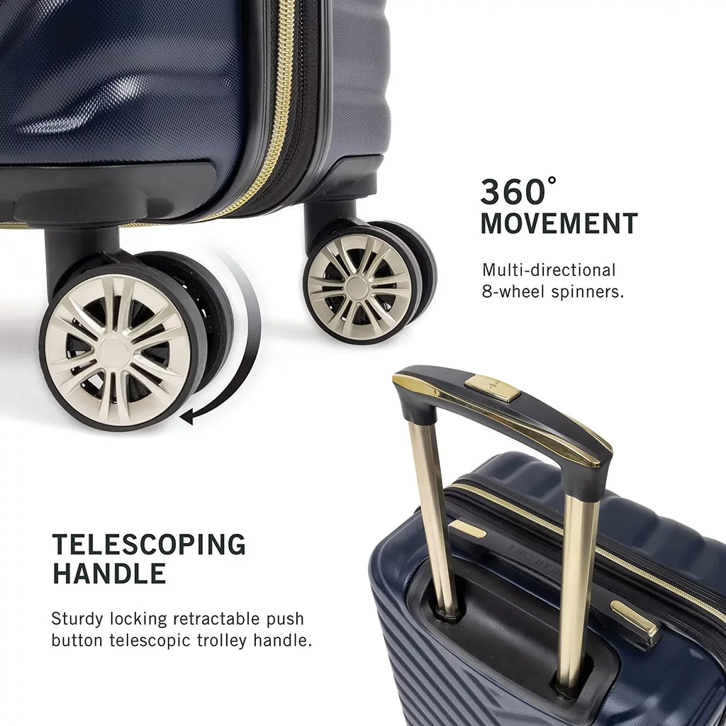 Kenneth Cole  Madison Square Lightweight Hardside Chevron Expandable Spinner Luggage, Navy, 28-Inch Checked 28-Inch Checked Navy