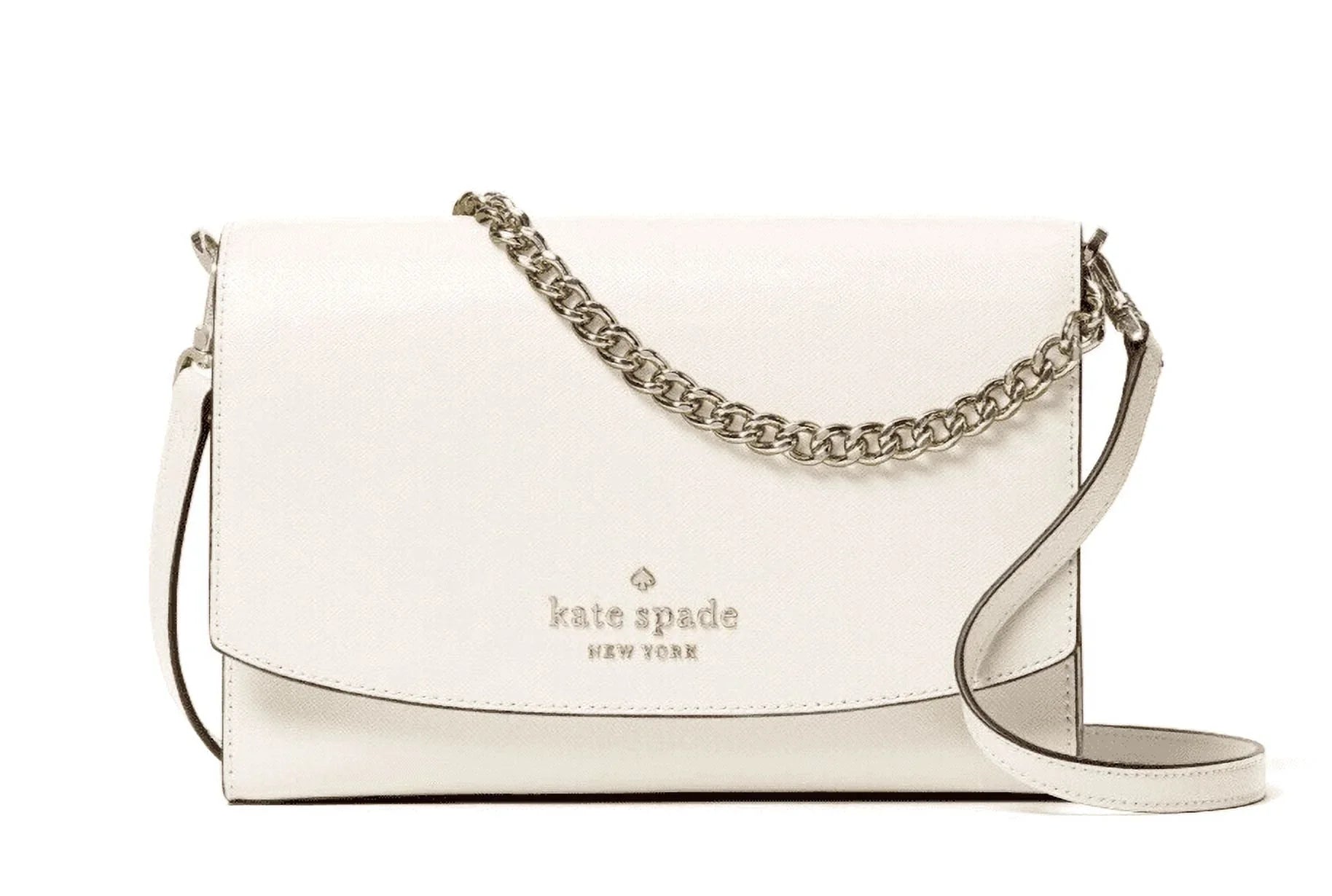 New Kate Spade Carson Saffiano Leather Convertible Crossbody bag Parchment