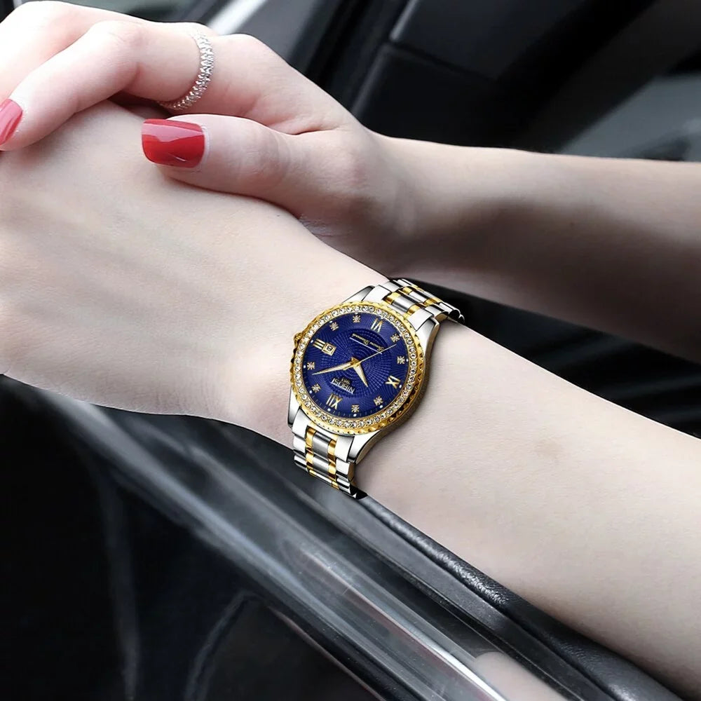 2022 New Gold Watch Women Watches Ladies Creative Steel Women's Bracelet Watches Female Waterproof Clock Relogio Feminino