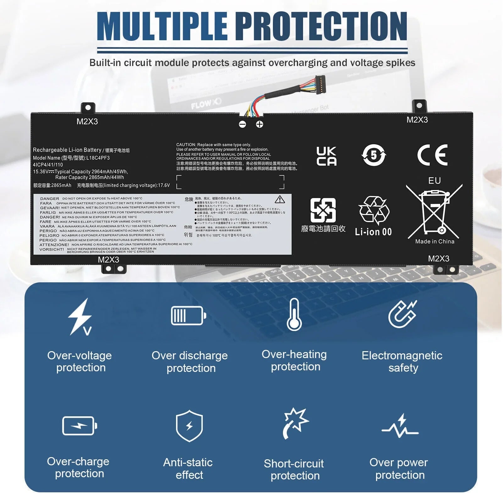 Laptop Battery for Lenovo ThinkPad P43s     02DL007