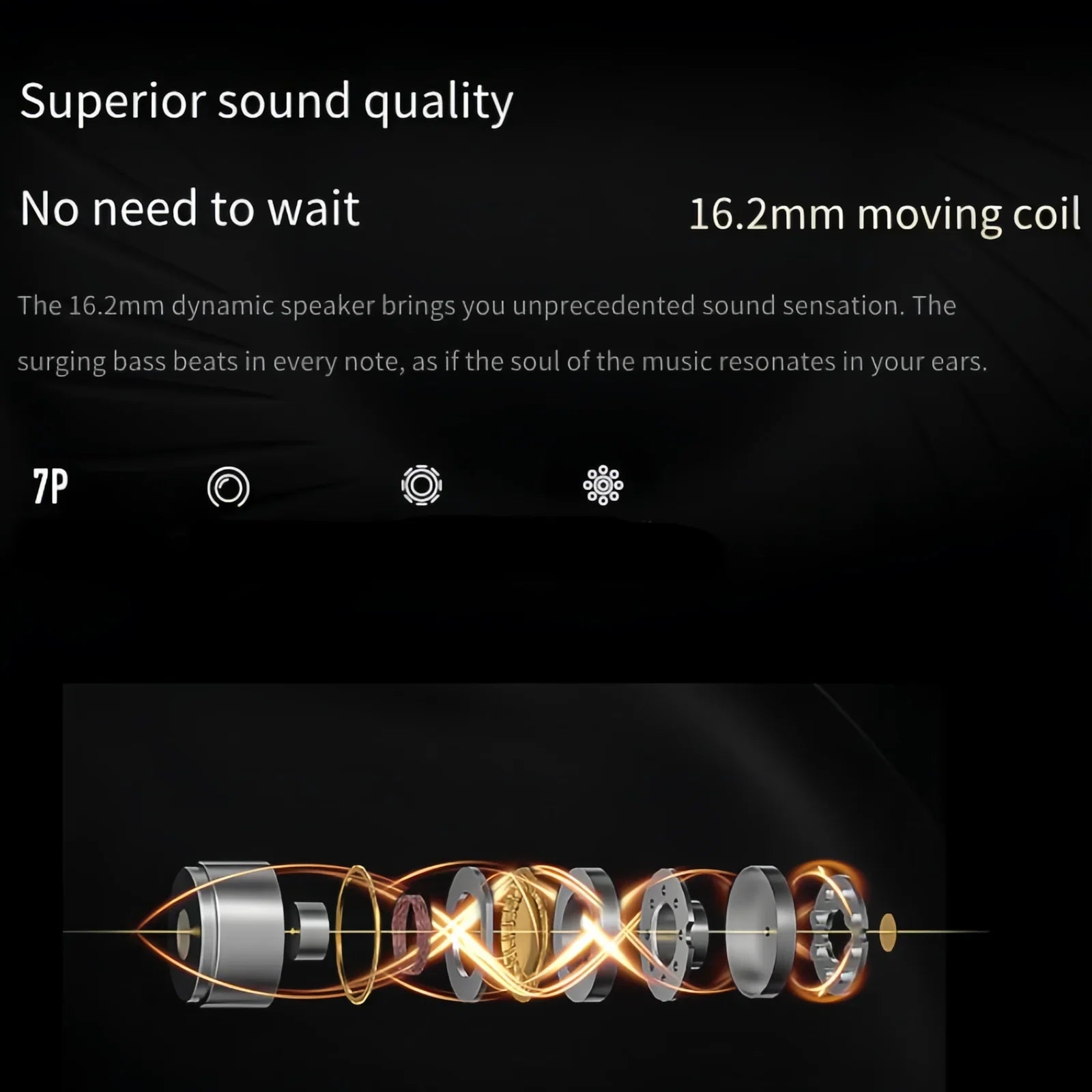 Wireless Earbuds, Bluetooth Headset with Microphone ,  Waterproof, Epz Bone Conduction Headphones for Sports and Work
