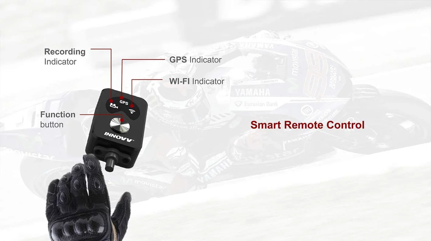 Dual Channel Motorcyle Motocam with 4K Ultra  Resolution, WiFi, , Parking Mode and  Water Resistance (32GB)