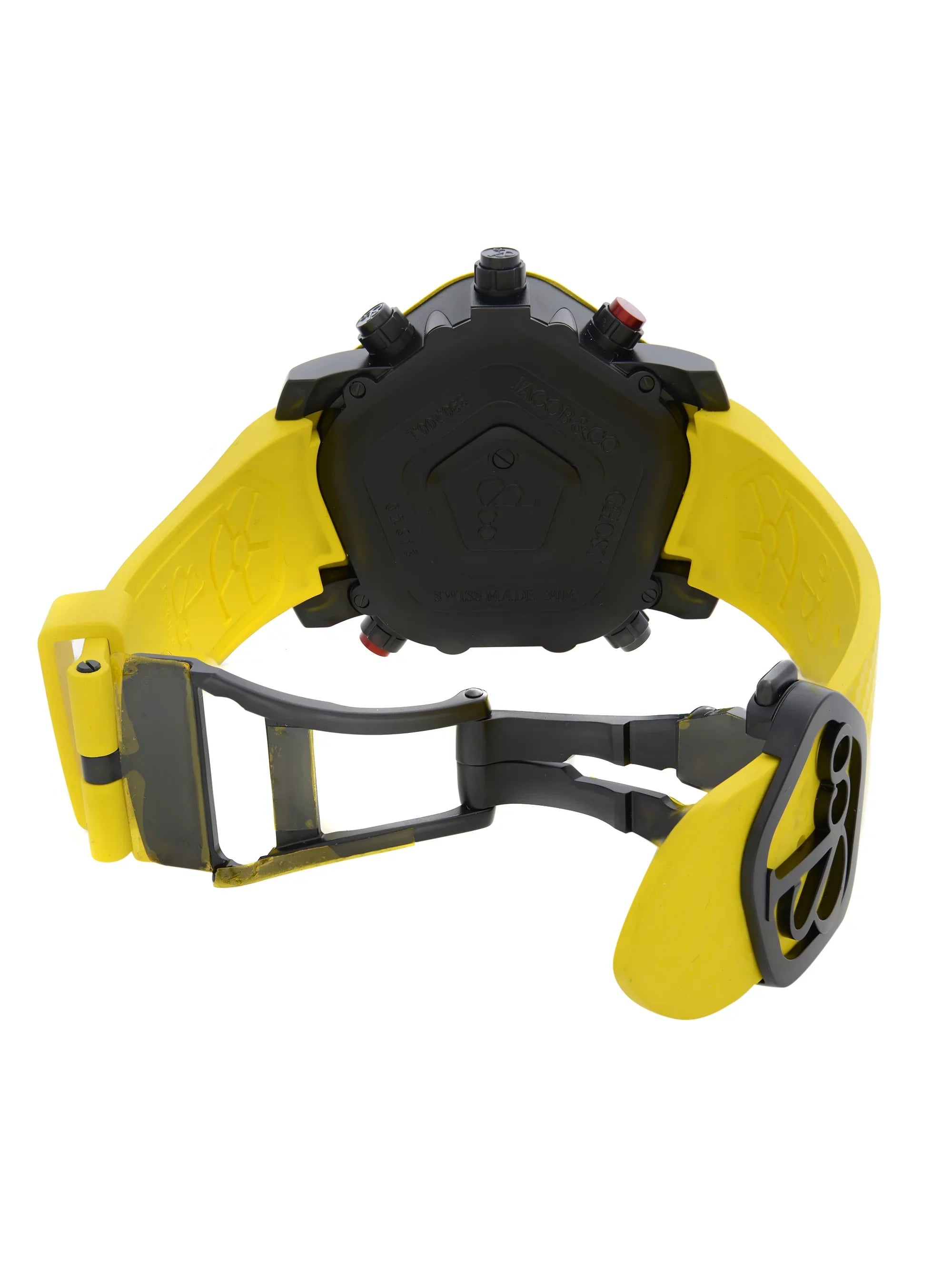 Jacob & Co. Ghost Steel Carbon Bezel Yellow Quartz Watch .11...