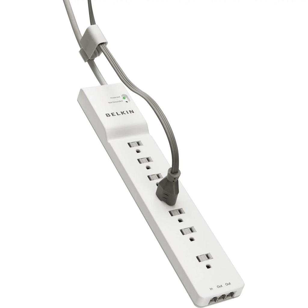 Belkin 7-Outlet SurgeMaster Surge Protector 7 x  Power - 1875  - 2320  - 125   Input - 125   Output - Phone/Fax