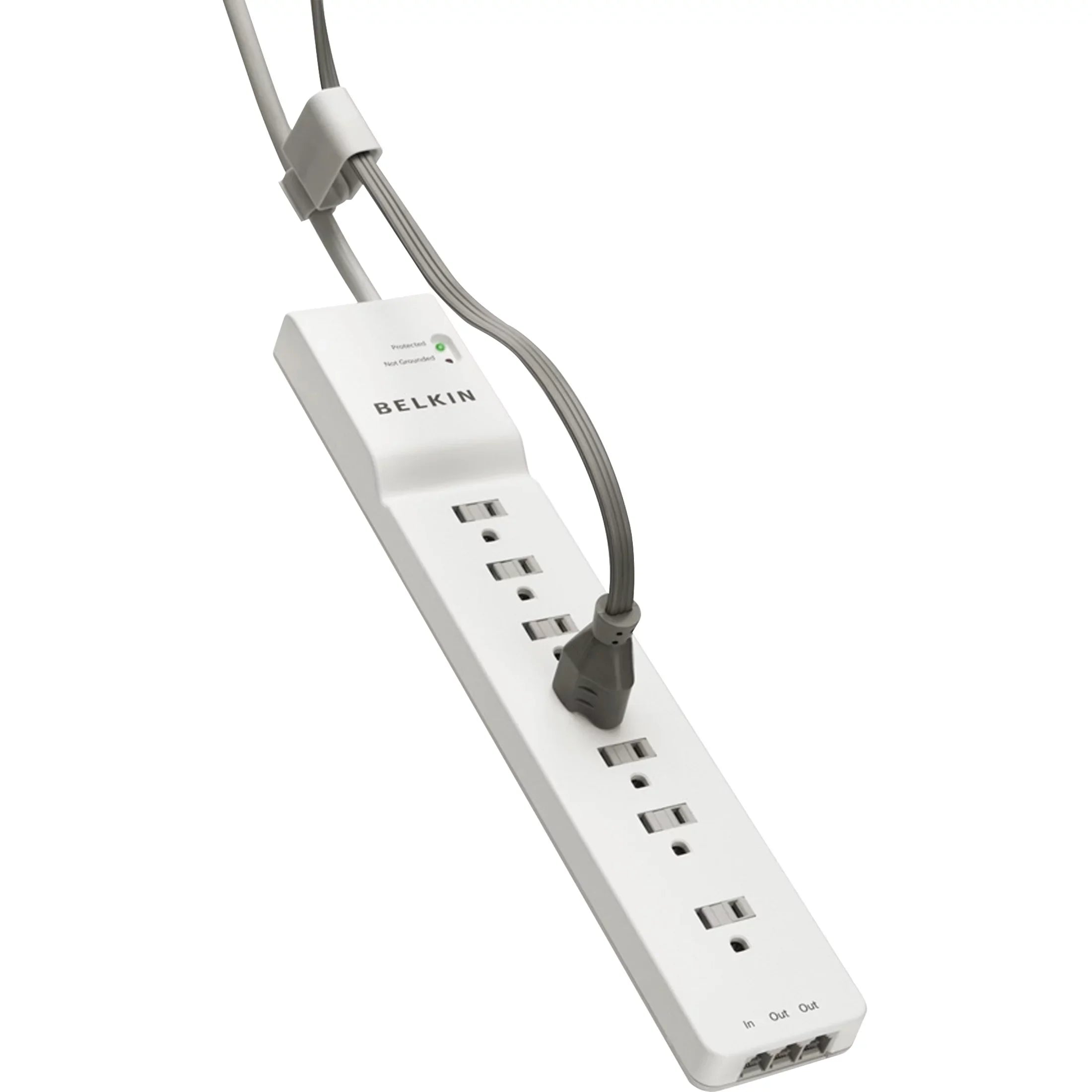 Belkin 7-Outlet SurgeMaster Surge Protector 7 x  Power - 1875  - 2320  - 125   Input - 125   Output - Phone/Fax
