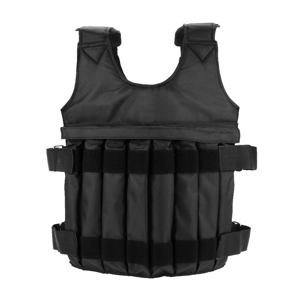 Protective Weighted Vest for Boxing and Sparring Adjustable, Widening Shoulder, Black