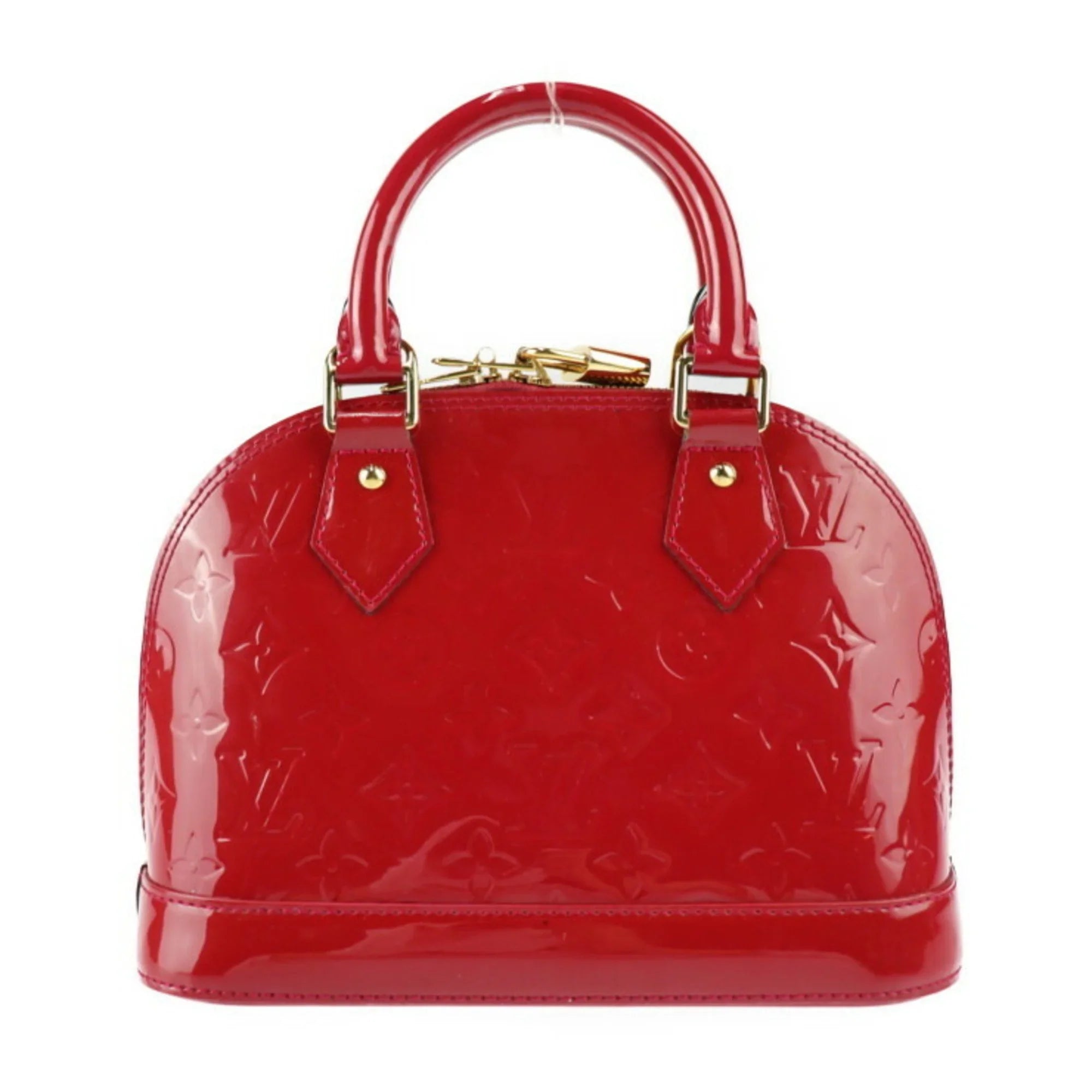Pre-Owned   Alma  Handbag  Monogram Vernis Pomme d'Amour Gold Hardware 2WAY Shoulder Bag Crossbody Vuitton (Like New)