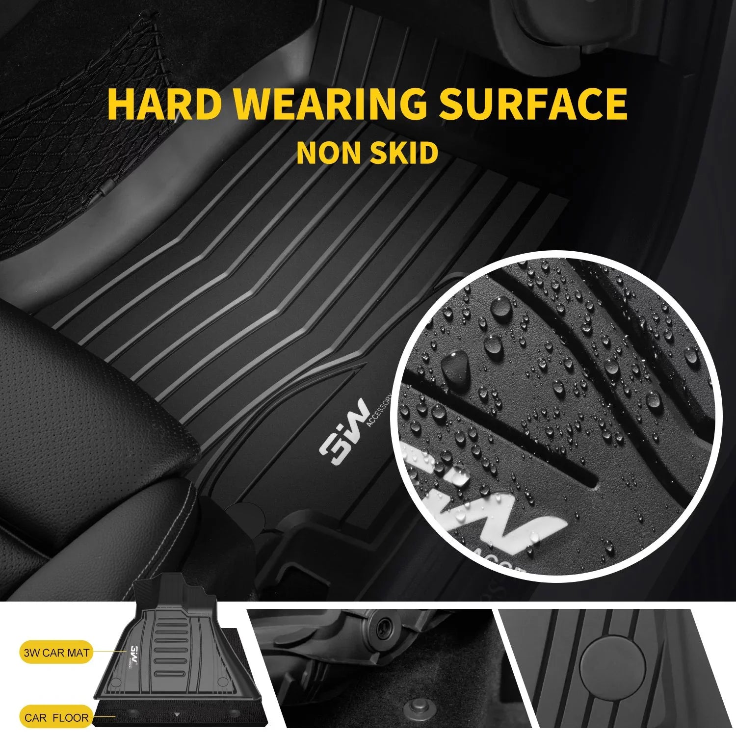 3W Cargo Liner Compatible for Toyota Sienna 2021 2022 2023 8 seats  All Weather Custom Fit Trunk Mat for 2021 2022 2023 Toyota Sienna ( ( for Spare Tire Model ), Black