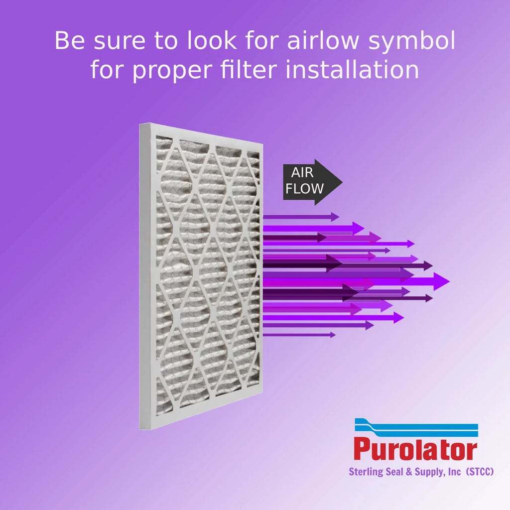 18x22x218x22x2, Purolator  Extended Surface Pleated Air Filter, Mechanical  8, (6 Pack)