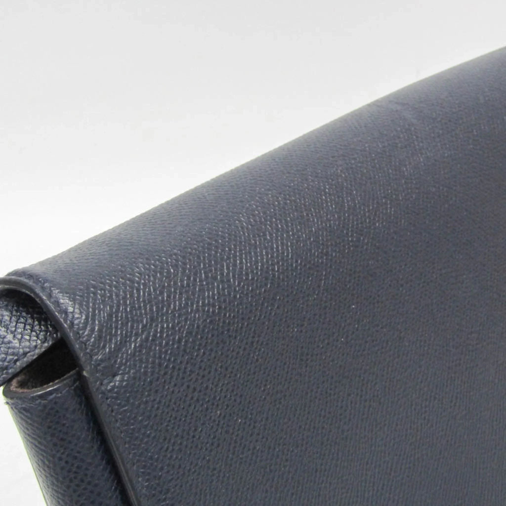 Pre-Owned Salvatore Ferragamo Vara -21 0011 Women's Leather Shoulder Bag Navy (Good)