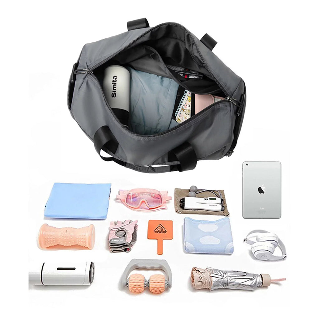 Tsseiatte Travel Duffel Bag for Women Men Overnight Bag Small Sports Bag with Dry Wet Pocket and Shoes Compartment