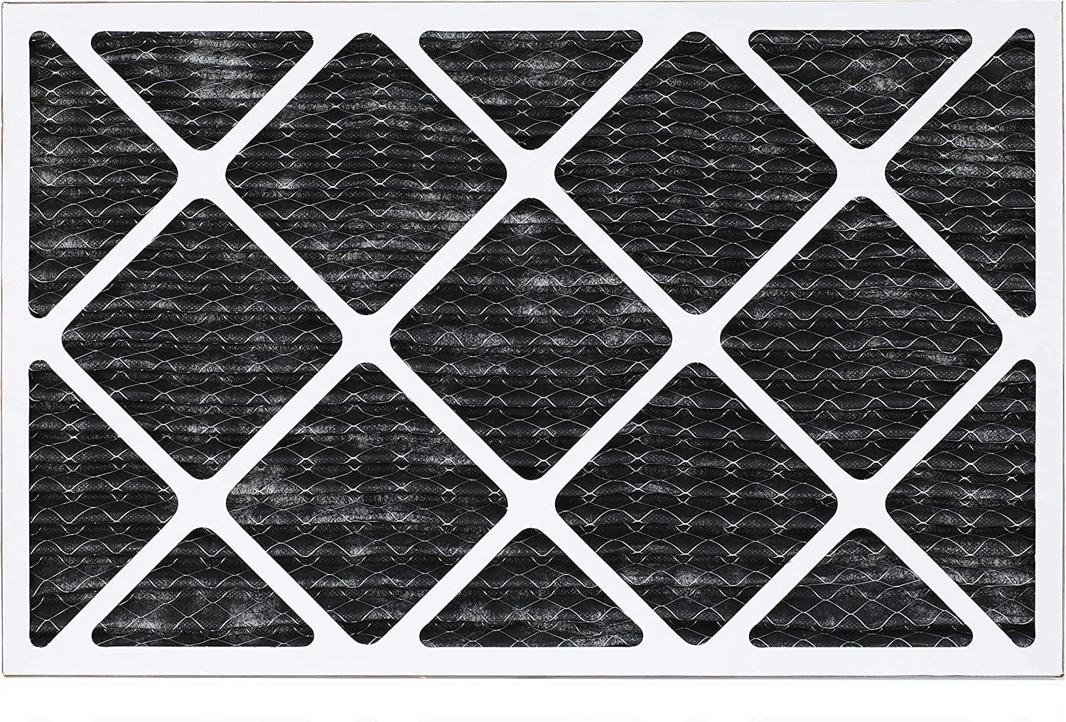 Filterbuy 10x24x1  8 Odor Eliminator Pleated   Furnace Air Filters with Activated Carbon (2-Pack)