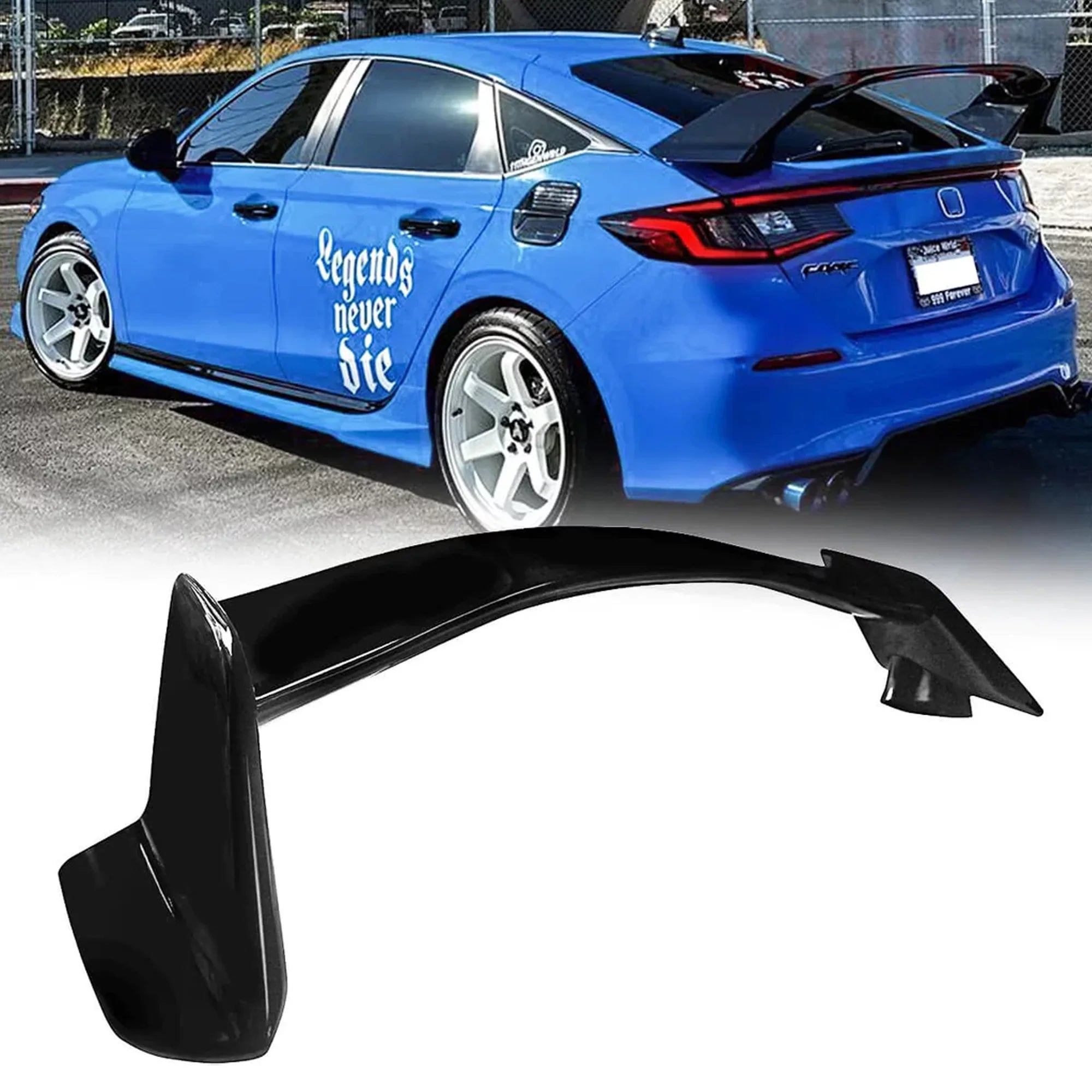 Rear Spoiler Trunk for 2022-2024 11th Honda Civic Hatchback Tail Wing Spoiler