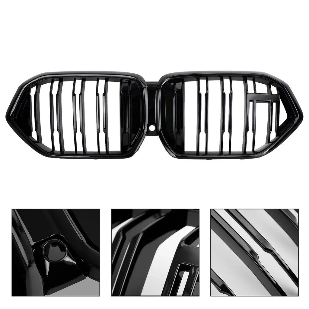 Front Bumper Grille Grill Fit for    M50i 2020-2022 /Camera Hole Black