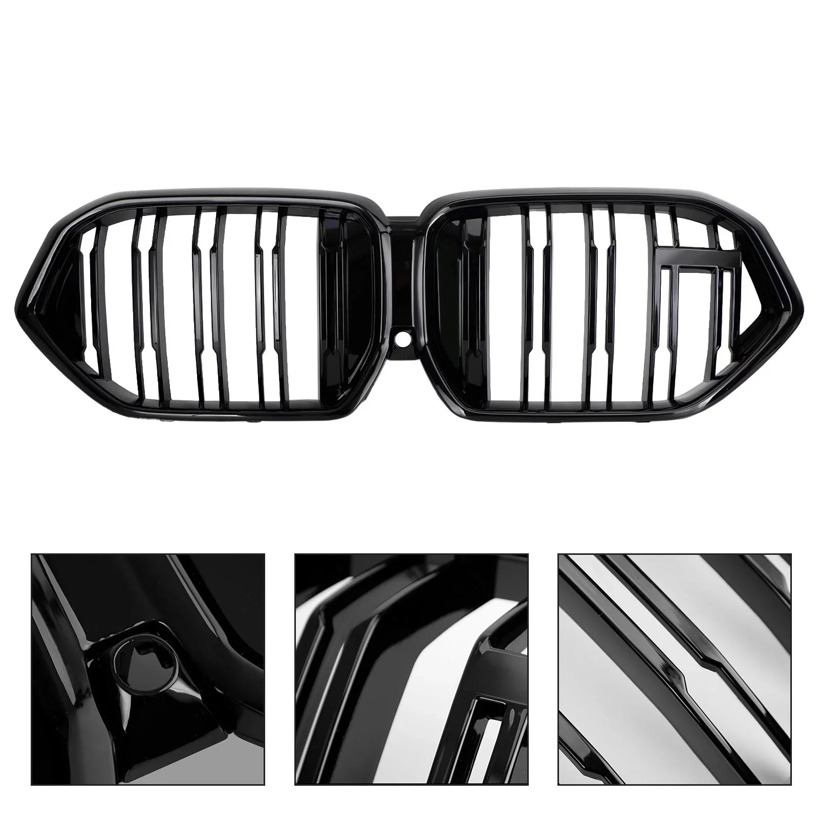 Front Bumper Grille Grill Fit for    M50i 2020-2022 /Camera Hole Black