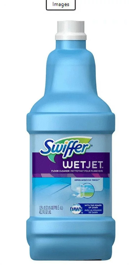 Swiffer Wet Jet Floor Cleaner, Open Window Fresh 42.20 oz (Pack of 4)