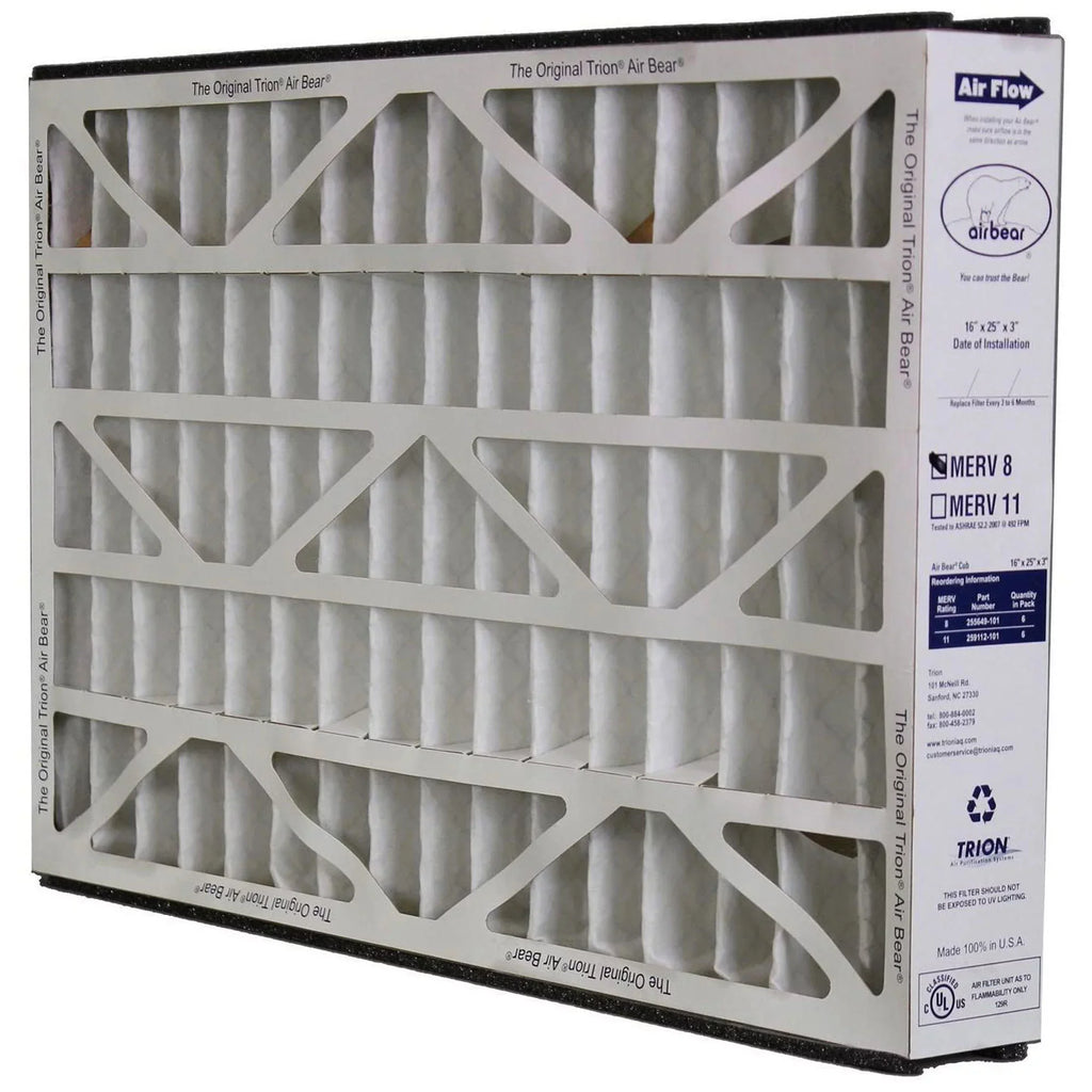 Trion 255649-101 Air Bear 16x25x3 Inch  8 Air Purifier Filter (6 Pack)
