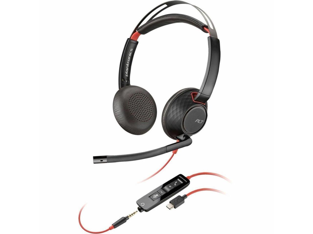 Poly Blackwire 5220 Stereo - Headset + 3.5mm Plug + -/ Adapter - Stereo -  Type , Mini-phone (3.5mm) - Wired - 32 Ohm - On-ear - Binaural - Ear-cup - 7.10 ft Cable - Omni-directional, ...
