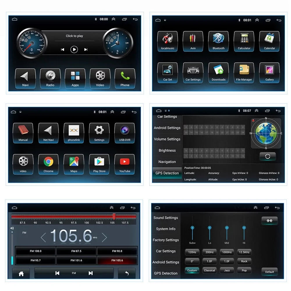 Paddsun  10 Inch On-Board Android 9.1  Wifi Dual Din Touch Screen Player Navigation