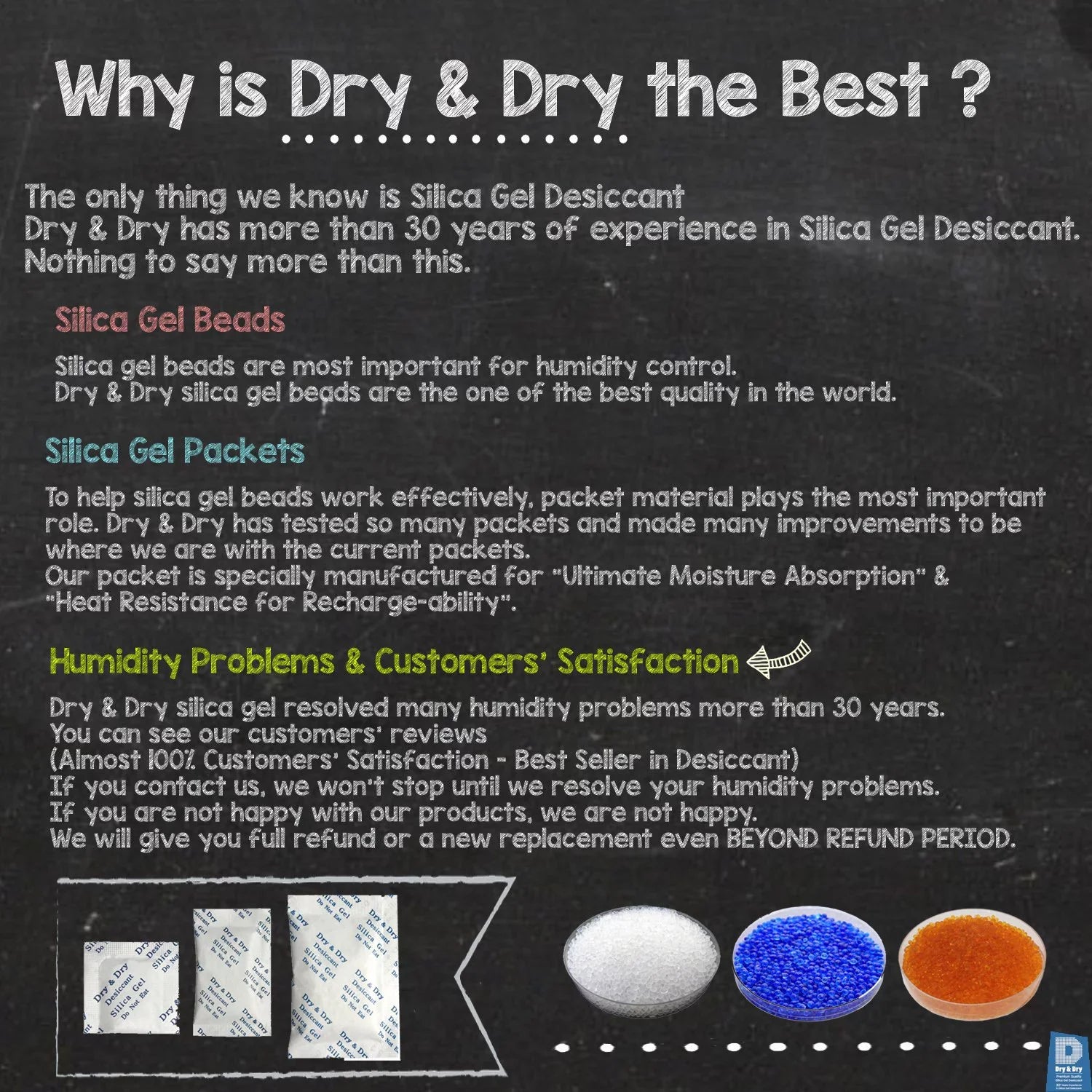 500 Gram [40 Packs] "Dry & Dry" Special Food Safe Orange Indicating(Orange to Dark Green) Mixed Silica Gel Packets - Moisture Absorber Dehumidifiers Silica Gel Packs