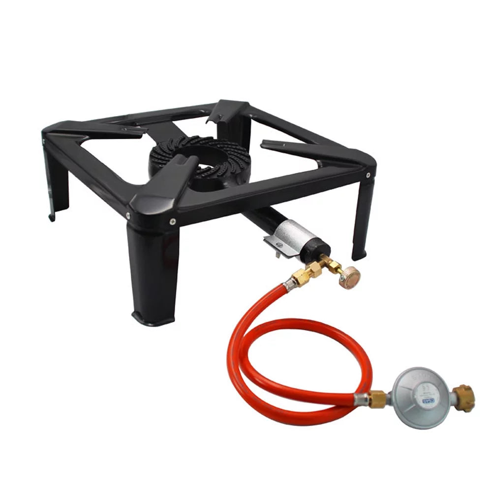 Walmeck Outdoor Furnace , Cast Iron Stove, Single Propane Gas Cooker for Camping