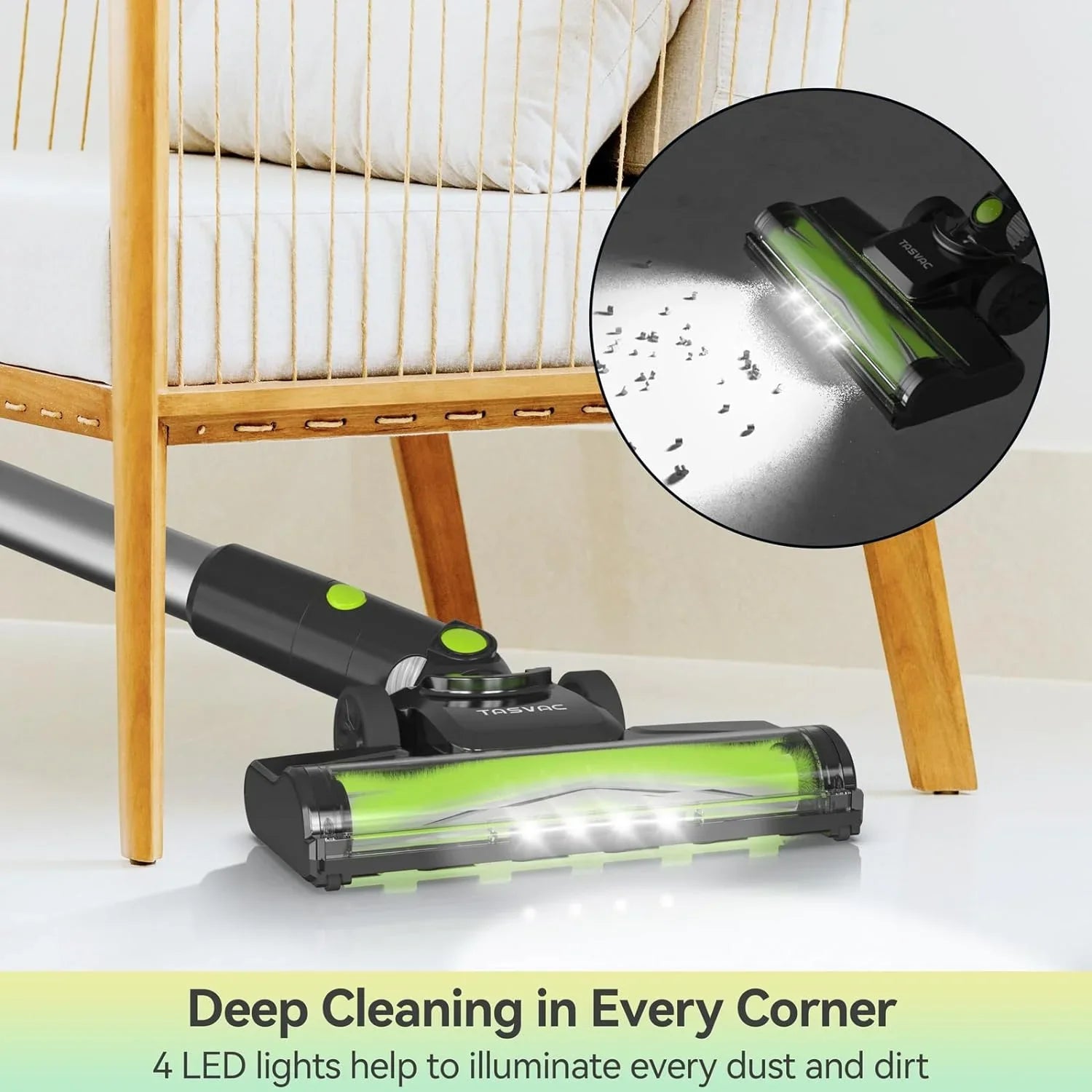 Cordless Vacuum Cleaner, 6-in-1 Cordless Vacuum, 28KPa Powerful Battery Stick Vacuum Rechargeable Vacuum 2200m--h Up to 45 Mins, Lightweight Vacuum Cleaner for Home Carpet and Floor Pet Hair