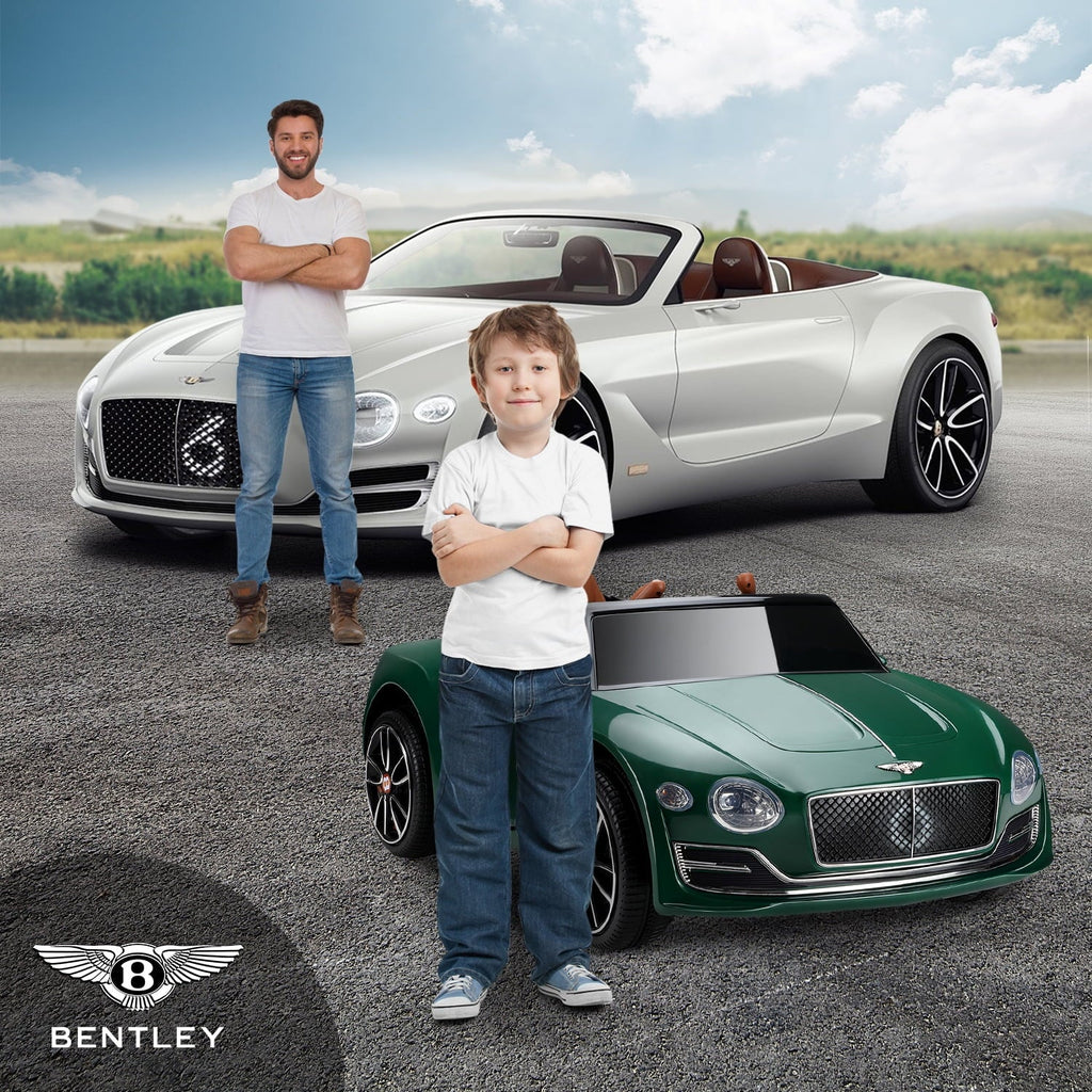 Official Licensed Bentley Ride on Car, 12V Electric Car for Boys Girls Age 3+, Ride on Car with Remote Control, Music, Green