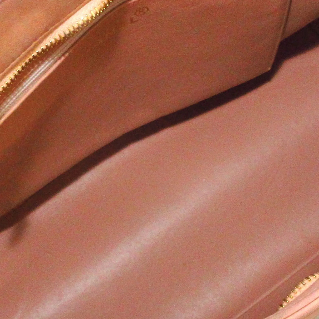 Pre-Owned Authenticated Chanel Lambskin Medallion Tote Leather Orange Tote Bag Women (Good)