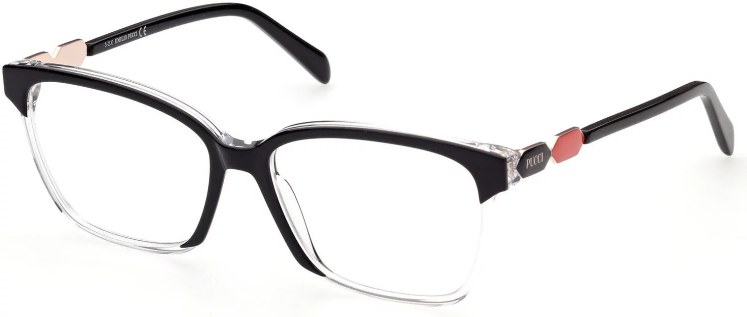 Eyeglasses Emilio Pucci  5185 003 Black/Crystal / Shiny Black