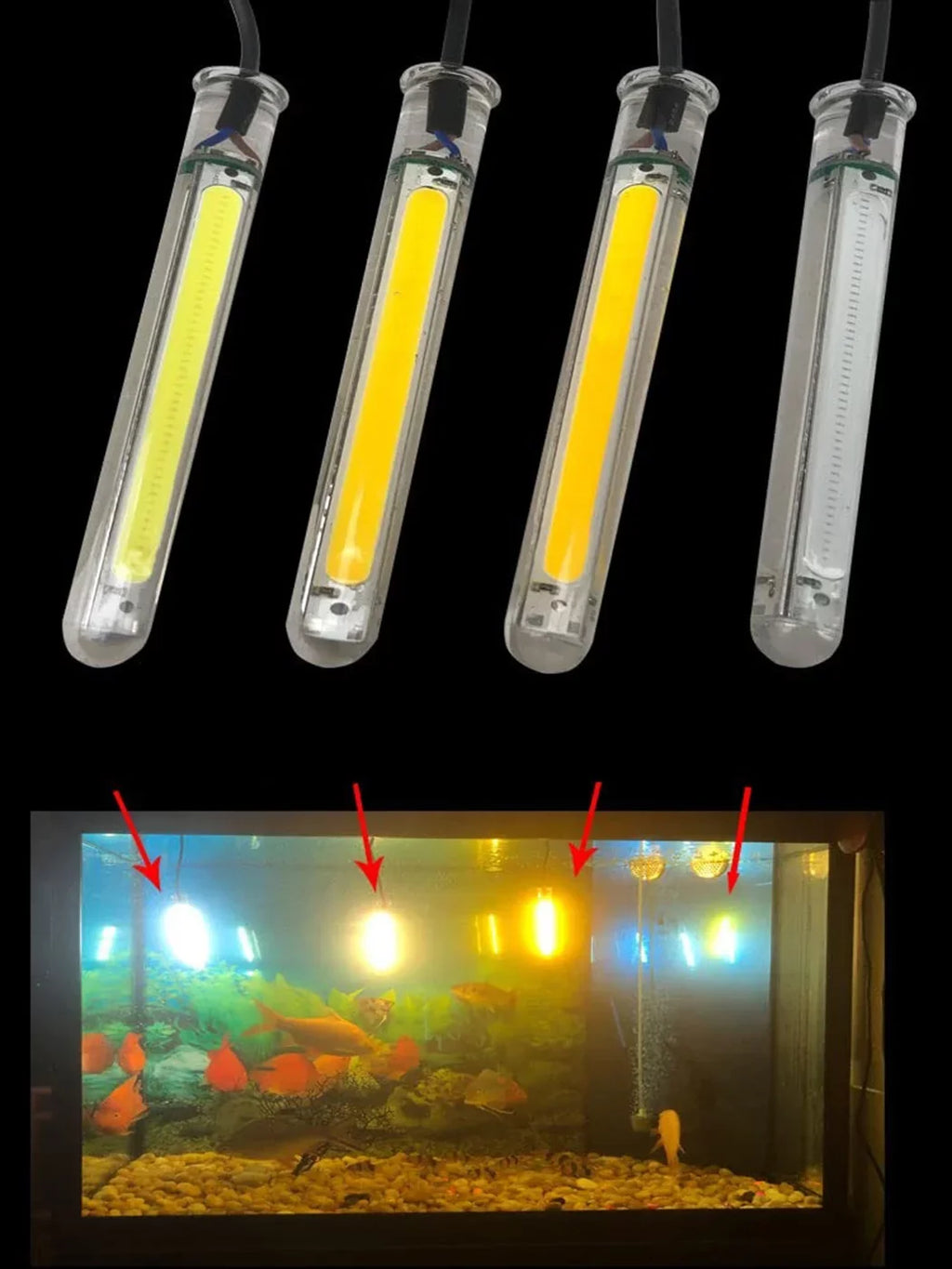 FSLiving   Charging 5V Underwater Fishing Light Fish Attracting Light,Night Fishing Light Portable Dimmable Submersible Fishing Light 20W Finder for Camping 16.4ft - Green
