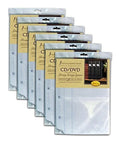 Bellagio-Italia Insert Sheets for / Storage Binder - Holds DVDs, CDs, Blu-Rays & Video Games - Acid-Free Binder Organizer Sheets - 48 Sheets - 6 Pack