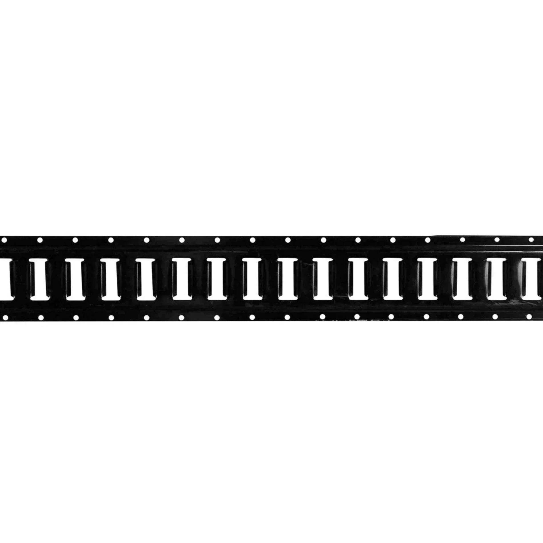 Cargo Mall  Track Shelving Kit - 12 Pieces: 5 ft Black  Track Rails &  Track Wood Beam Sockets