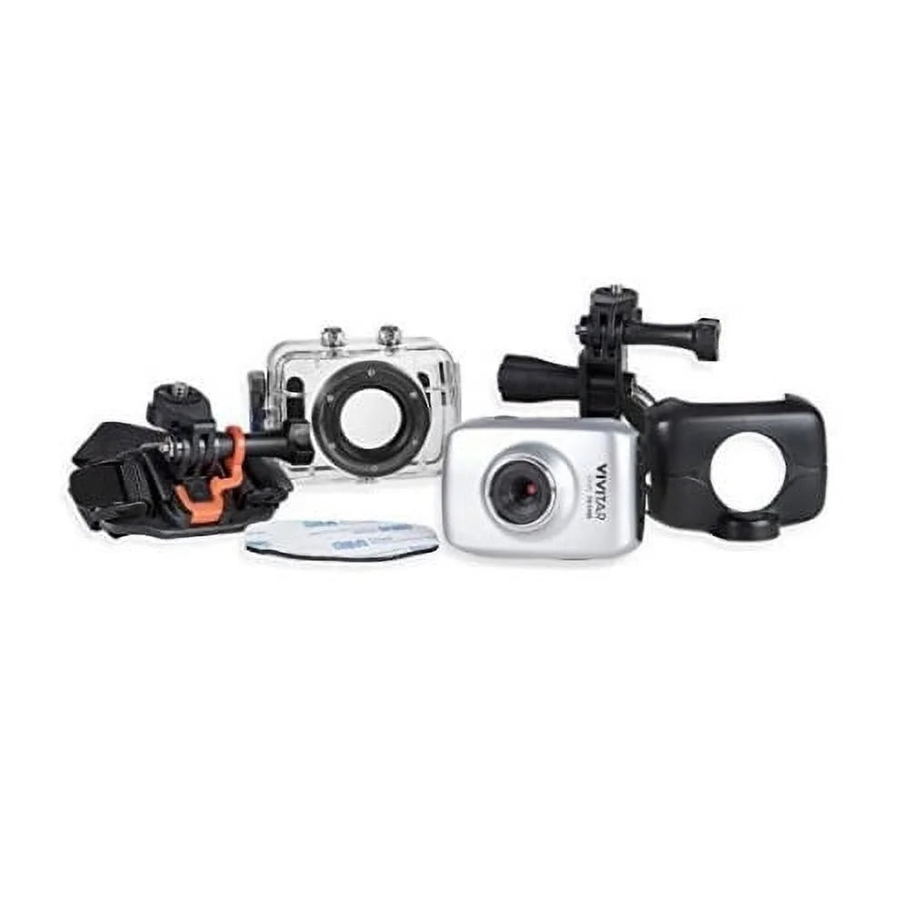 Vivitar  Action Cam with Waterproof Case and 50-In-1 Action Camera Kit