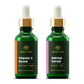 Tree of Life Vitamin  Serum and Retinol Serum for Brightening and Firming, Turn Back Time Facial Serum Combo Pack; 2 Count x 1 Fl Oz