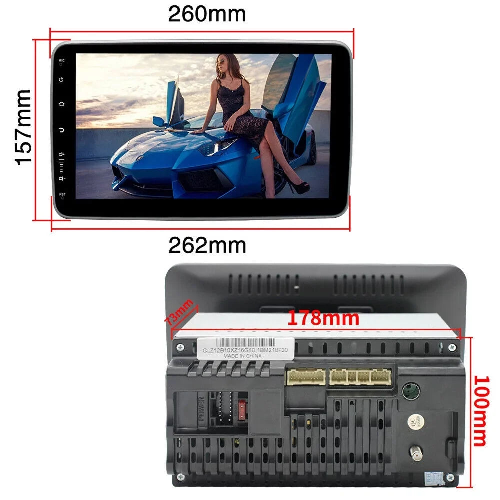 Paddsun  10 Inch On-Board Android 9.1  Wifi Dual Din Touch Screen Player Navigation
