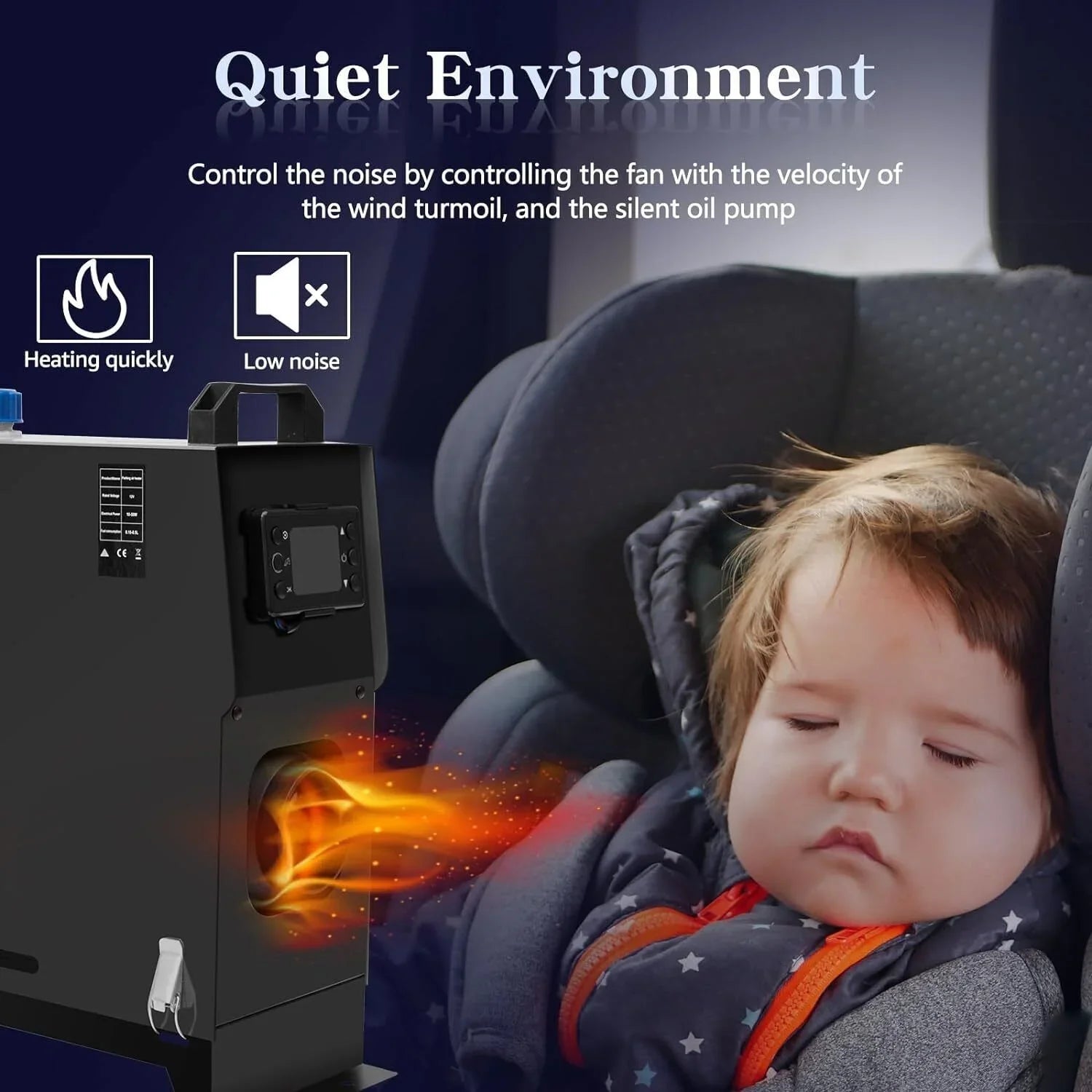 5-8KW Diesel Air Heater All in One Control and  Display, Fast Heating, for  Truck, Boat, Bus, Car Trailer, Motorhomes, Caravans