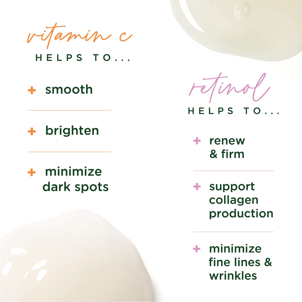 Tree of Life Vitamin  Serum and Retinol Serum for Brightening and Firming, Turn Back Time Facial Serum Combo Pack; 2 Count x 1 Fl Oz