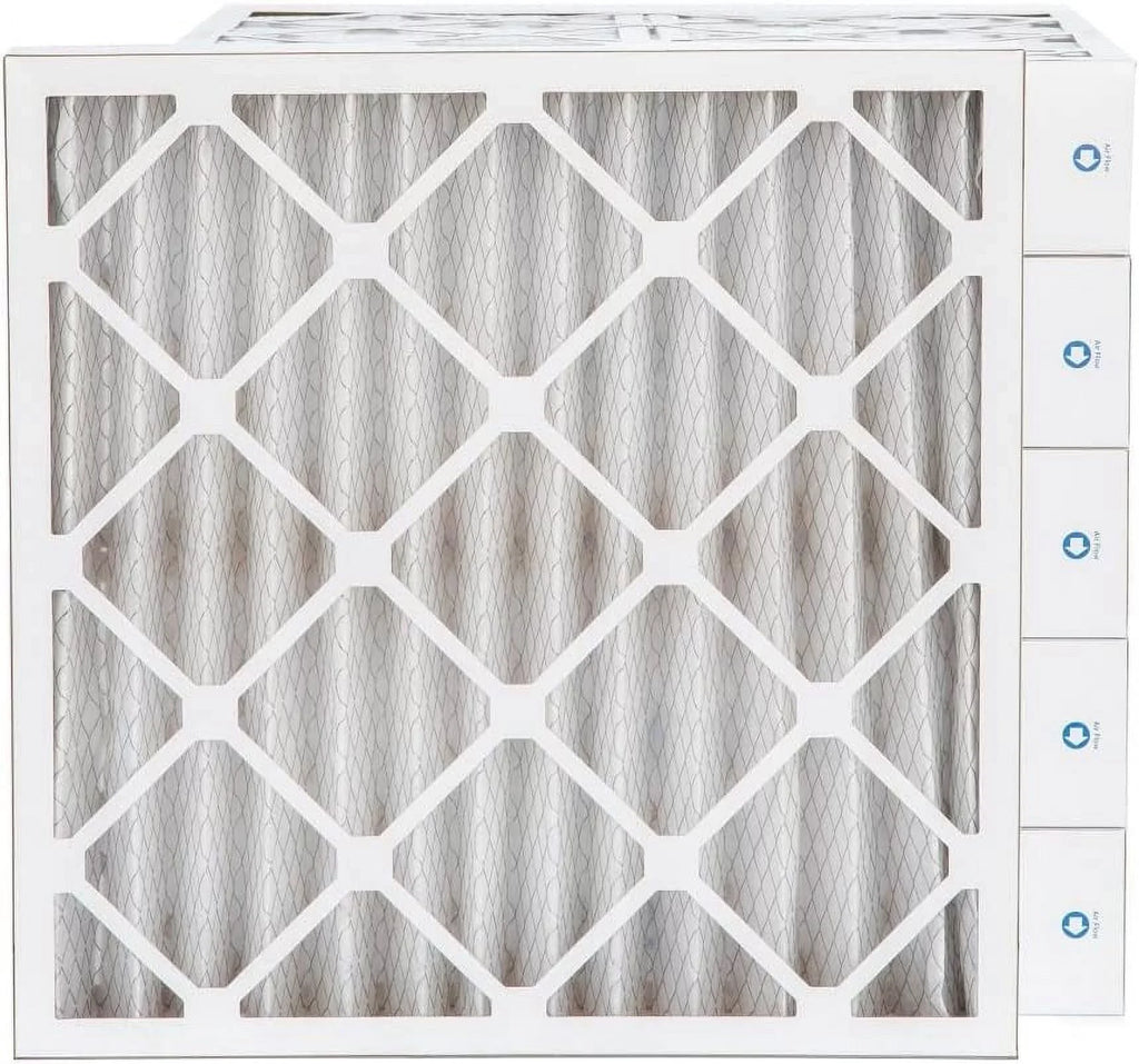 24X24x4  8 Pleated  Furne Air Filters. Case Of 6. Ext Size: 23-3/8  23-3/8  3-3/4