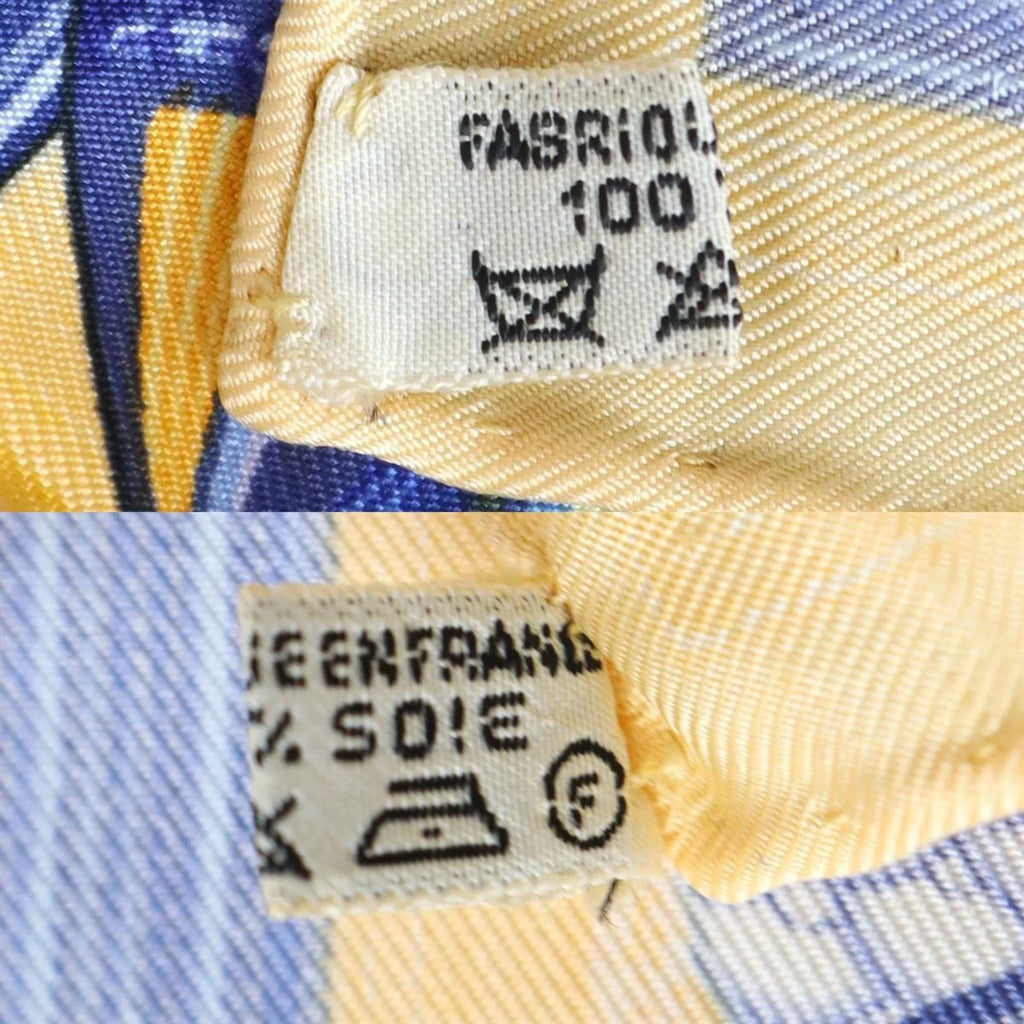 Pre-Owned  / Hermes Carre 90 duck pond scarf 100% silk muffler (Good)